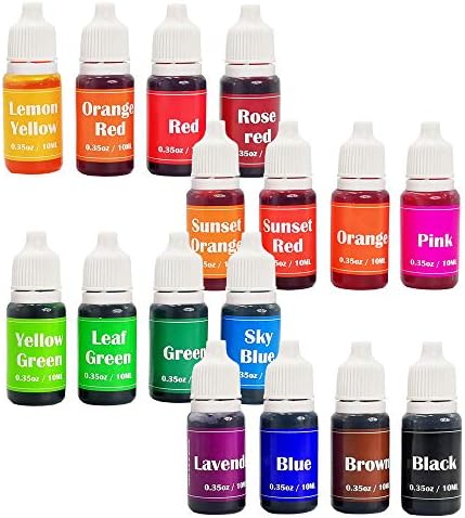 16 צבעים ייצור סבון צבעים, פצצות אמבטיה נוזליות סט צבעוני, עור בכיתה במזון, צבע סבונים בעבודת