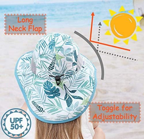 סונארה בני שמש כובע עם צוואר דש לפעוטות ילדים עד 50 + קיץ חוף לשחק כובע