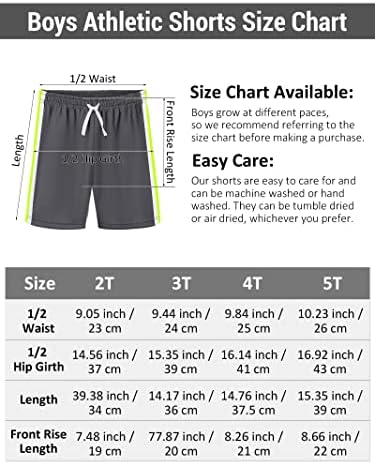 RESINTA 4 חבילה פעוטות בנים קצרים מכנסיים קצרים אתלטים ביצועים מכנסי כדורסל מכנסיים שחייה עם גזעים