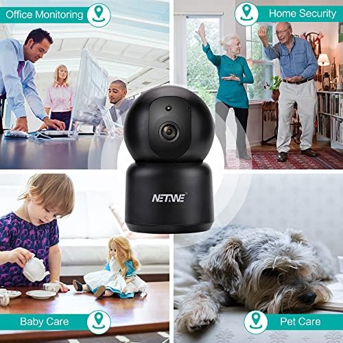 Netwe ​​4MP 5GHz/2.4GHz WiFi מצלמת IP פס כפול פס מקורה מצלמה אלחוטית ביתית לכלב חיית מחמד נני