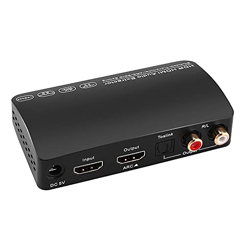 MyPin 4K@60Hz HDMI2.0 ממיר לחלץ שמע עם משדר Bluetooth, HDMI ל- HDMI Audio Splitter ו- Toslink אופטי SPDIF