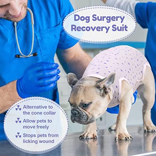חליפת התאוששות לכלבים לאחר ניתוח, חליפת התאוששות כירורגית לזכר נקבה כלב מחמד חליפה לאחר מסורס / מעוקר לחיות