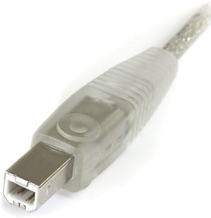 Startech.com כבל USB 2.0 שקוף - A עד B - כבל USB - USB ל- USB סוג B - USB 2.0 - 6 רגל - מעוצב - שקוף