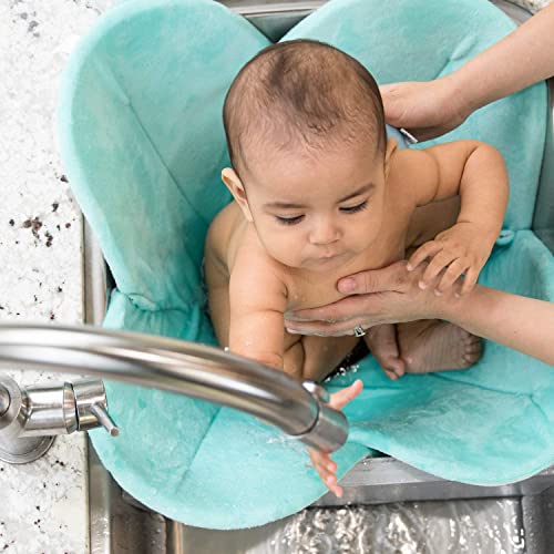 אמבט אמבטיה פורח מחצלת אמבטיה של כיור - כרית אמבטיה לכיור לתינוק - בד מינקי מפואר ליילוד ל 6 חודשים - תינוקות לבטוח