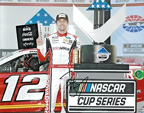 2021 ריאן בלייני אטלנטה קפלי כבוד Qt Win NASCAR חתום AUTO 8X10 Photo COA - תמונות NASCAR עם חתימה