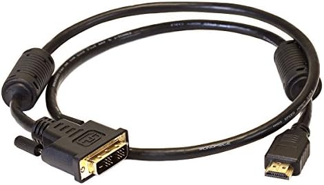Monoprice 3 מטר 28AWG במהירות גבוהה HDMI למתאם כבל DVI עם ליבות פריט - שחור