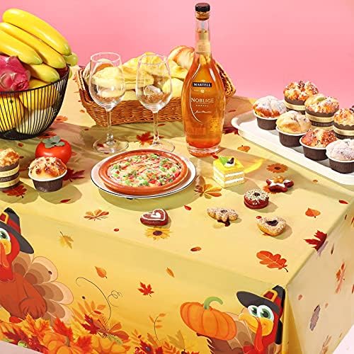 Tudomro 3 חתיכות חג ההודיה מפות מפות עלה עלה כיסויי שולחן חג ההודיה טורקיה מפת שולחן סתיו דלעת עלים