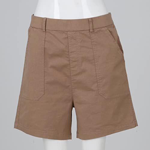 מכנסי קיץ קצרים לנשים לנשים מזדמנים מותניים מזדמנים נמתחים מכנסיים קצרים טיולים נוחים צ'ינו ברמודה מכנסיים