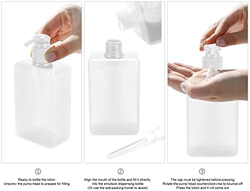 FIYO 3 חבילה 150 מל בקבוקי מתקן משאבה, בקבוקי משאבת פלסטיק לשקוף מבצעים מפלסטיק מתקן סבון נוזלי