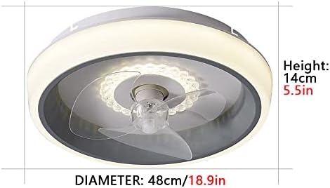 KMYX LED תדר המרה מאוורר מאוורר חדר שינה מנורת תקרה לעומק תאורה תקרה עם מאוורר שלט רחוק
