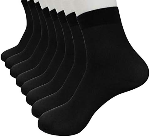 גרבי גרביים דקיקים במיוחד אנשי משי אלסטיים קצרים 4 זוגות משיי סיבים גרביים גרבי נשים חלקות חלקות
