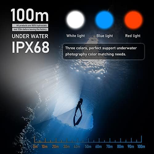 פנס צלילה, כוח לטון ל24 12000 אור צלילה לום,100 מטר אור וידאו מתחת למים, אור צלילה, אורות מתחת למים עם סוג-ג