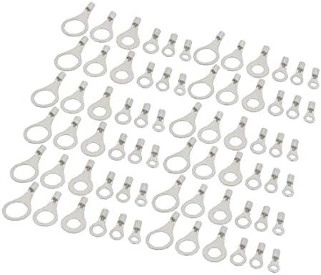 אקס-דריי 60 יחידות סוג לשון טבעת חשופה מסופים לא מבודדים מחבר כבל תיל (60 פייזות טיפו דה לונגסטה דה אנילו