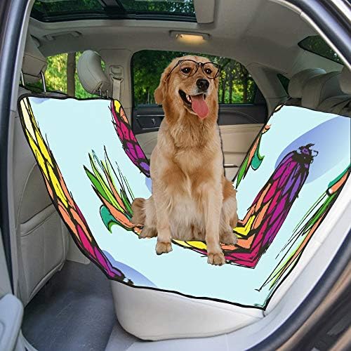 כיסוי מושב כלב מותאם אישית עיצוב תמונה סגנון הדפסה מצוירת ביד מושב מכונית מכסה לכלבים עמיד למים לא להחליק