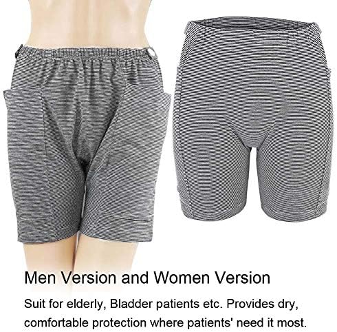 לשימוש חוזר בריחת מכנסיים, רחיץ בריחת תחתוני שלפוחית השתן קשישים שתן תיק מכנסיים כפול כיס עיצוב בטן ניתוחים