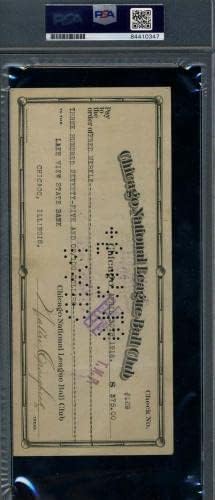 פרד מרקל חתם על חתימת בדיקת שכר של שיקגו קאבס ב - 1918