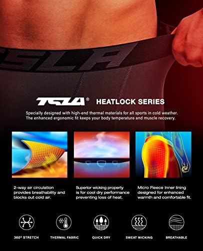 מכנסי דחיסה תרמית של TSLA 1 או 2 מכנסי דחיסה תרמית, חותלות ספורט אתלטיות וריצה, תחתית שכבת בסיס חורף