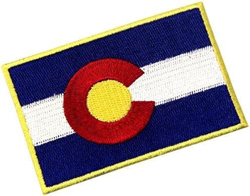 דגל מדינת קולורדו סמל CO סמל רקום ברזל על תפירה על התיקון