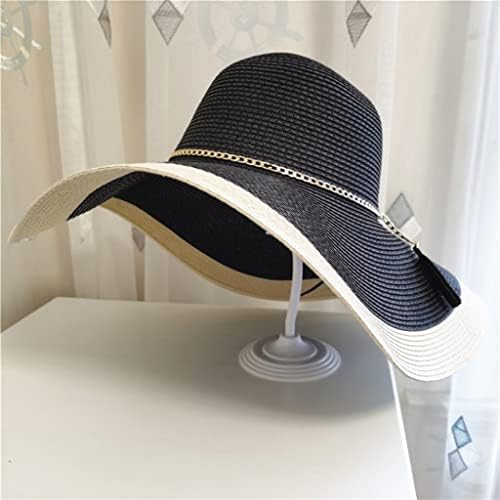 כובע קיץ ZSEDP נשים גדול שוליים כובע חוף גברת טלאים כובע כובע חוף נשי כובע כובע