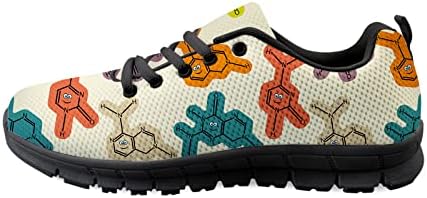 Owaheson מצחיק מולקולות מצוירות מצחיקות מפעילות גברים קלים נעלי ספורט מזדמנים נושמים נעלי ספורט אופנה