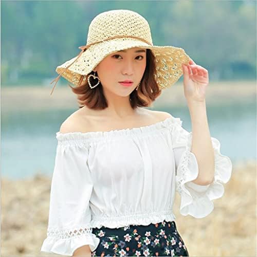 לרכוש ראש שטוח קש כובע קיץ אביב נשים של טיול כובעי פנאי פרל חוף שמש כובעי שחור אופנה פרח ילדה כובע