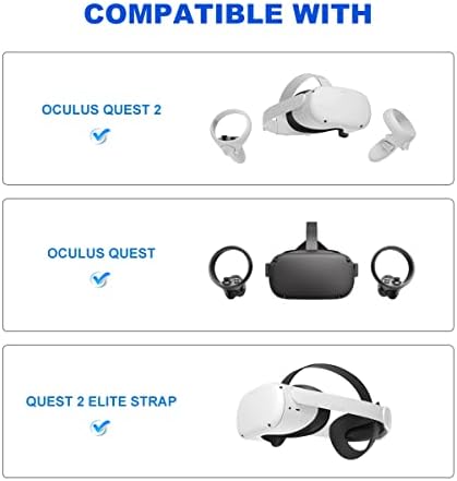 LENINK VR קיר קיר, אוזניות ובקר מחזיק קיר וו תואם ל- Oculus/Meta Quest 2, Quest ו- Elite Strap
