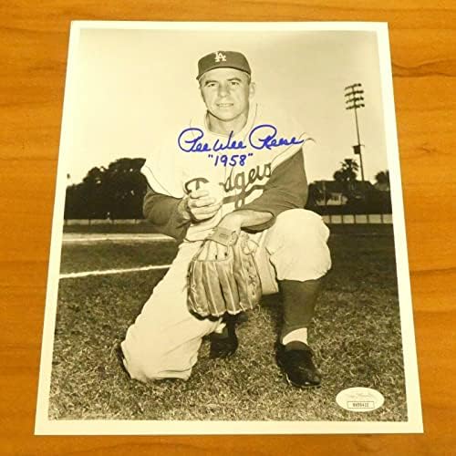 Pee Wee Reese Baseball HOF חתום 8x10 תמונה ברוקלין דודג'רס עם JSA COA - תמונות MLB עם חתימה