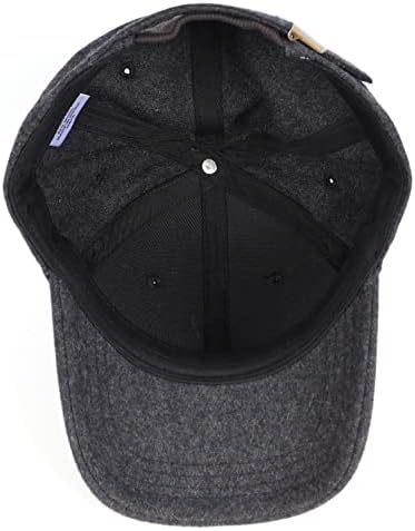 כובע כובע בייסבול צמר צמר גדול של Zylioo, כובע כדור חורף רך, כובע אבא חם מתכוונן לראשים גדולים