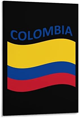 דגל של קולומביה מודפס קיר אמנות אנכית תלויה יצירות אמנות תמונה מודרנית לקישוט חדר השינה הביתי
