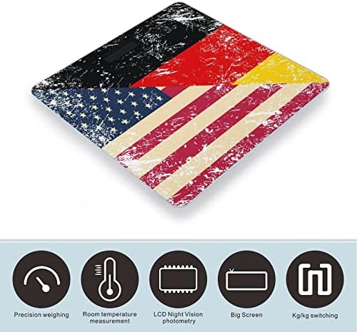 אמריקאי וגרמניה רטרו דגל משקל בקנה מידה חכם דיגיטלי בקנה מידה אמבטיה בקנה מידה לבית שינה
