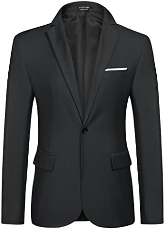 קופנדי גברים בלייזר מעילי ספורט מקרית חליפה רזה חליפה עסקים כפתור אחד בלייזרים