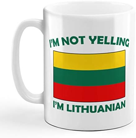 אני לא צועק אני ליטאי ליטא ליטאים קפה תה ספל כוס חג המולד חנוכה מתנה עבור גברים & מגבר; נשים