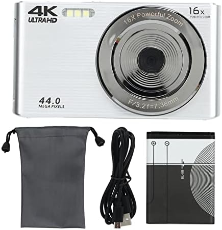 מצלמה דיגיטלית 4K, זום דיגיטלי 16X זום 44MP מצלמת VLOG, מסך 2.8 אינץ