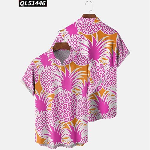 חולצות שמלת קיץ של BMISEGM לגברים פרחים חולצה עם שרוולים קצרים בסגנון קיץ חוף סגנון נינוח גברים