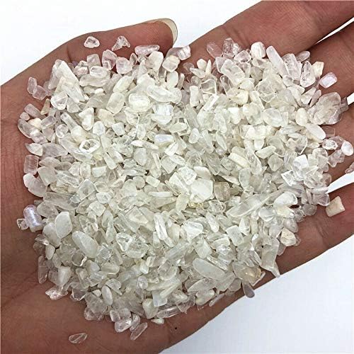 צים116 50 גרם 3-5 ממ טבעי לבן מונסטון קריסטל קוורץ ליטוש חצץ ריפוי שבבי טבעי אבנים ומינרלים חנוכת בית