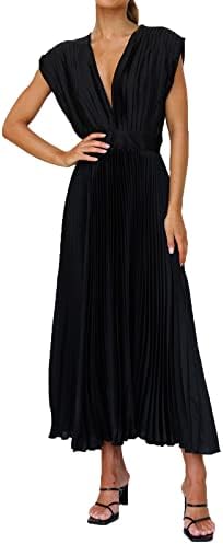 שמלה בסגנון שנות העשרים עמוק V שמלת צוואר לנשים שמלת סוודר פלוס שמלת שמלת אביב של נשים שמלות