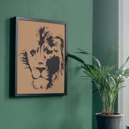 אפריקאי האריה פנים סטנסיל הטוב ביותר ויניל גדול שבלונות עבור ציור על עץ, בד, קיר, וכו'.- חומר