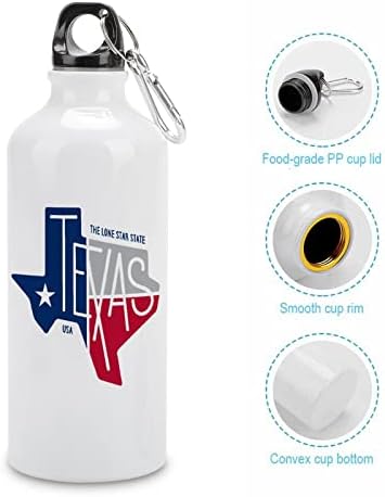 טקסס טקסס סטאר סטייט סטייט אלומיניום בקבוק מים ספל נסיעות דליפת דליפה בקבוקי ספורט מתכת 600 מל
