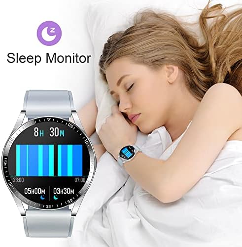 שעון חכם לגברים נשים, שעון חכם לטלפוני אנדרואיד ו- iOS, גשש כושר IP67 שעונים חכמים אטומים למים עם שינה, קצב לב,