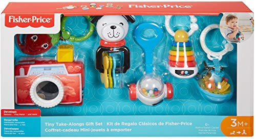 פישר - מחיר זעיר לקחת-אלונג מתנת סט, 6 פעילות צעצועי עבור תינוק כדי רעשן ושיניים