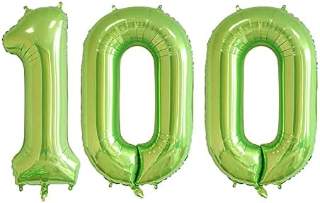 מספר אינץ 'מספר בלון נייר כסף מספר 100 בלון ענק ג'מבו מספר 100 בלון לקישוט 100 יום הולדת למסיבת יום הולדת חגיגת