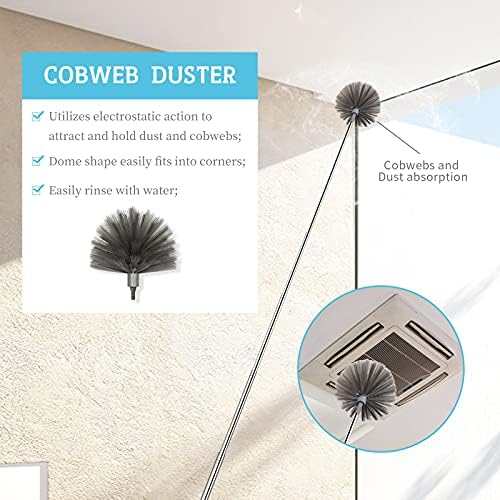 Dimivo Cobweb Duster עם עמוד הרחבה 30 עד 100 אינץ