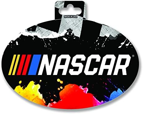 ריקו תעשיות מדבקה סגלגלה בצבע NASCAR, 3.5 x 5
