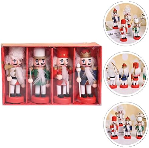 4 יחידות חג המולד מפצח אגוזים בובות עיצוב תליוני חג המולד עץ תפאורה חג המולד קישוטי עץ