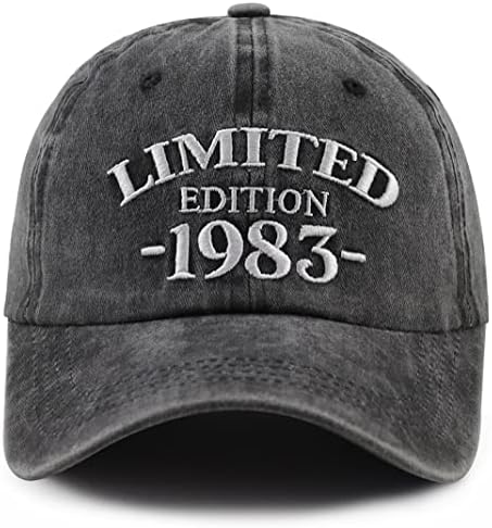מהדורה מוגבלת 1983 בייסבול כובעי עבור גברים נשים, 40 יום הולדת קישוטי מסיבת כובע, מצחיק מתכוונן אבא