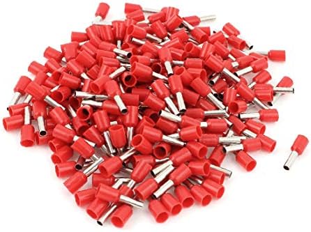240 יחידות אדום נחושת חוט מלחץ מחבר מבודד טבעת חזוק פין כבל סוף מסופים 14 (240 יחידות. כבל דה קובר רוג '
