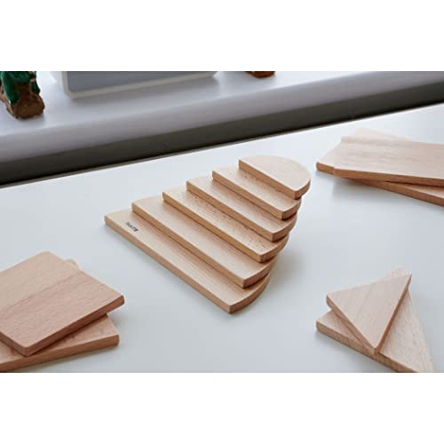 לוחות אדריכל טבעיים של Tickit - קשתות - סט של 6 - חסימות ערמה עבור 12 מ '+ - צעצועים פתוחים