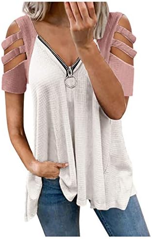 חולצות טרנדי מקרית חולצות לנשים כיכר צוואר קצר שרוול מודפס קל משקל בתוספת גודל רגוע קיץ