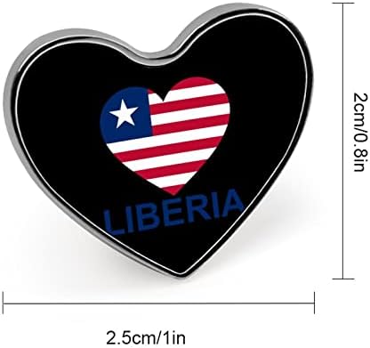 אהבת ליבריה סיכת סיכות כפתורי תגי לא לתפור דש עבור צעיף מעיל יוניסקס לב