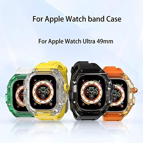 אילזי ללהקת Apple Watch 8 Ultra 49 ממ להקת שעון מקרה שקוף
